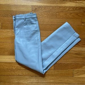 Aritzia Melina vegan leather pants in light blue